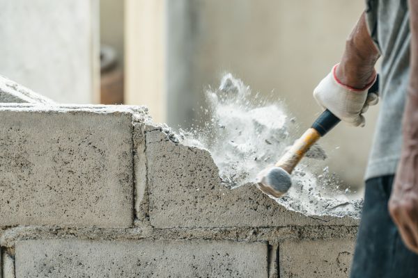 Block Wall Demolition in Ellijay